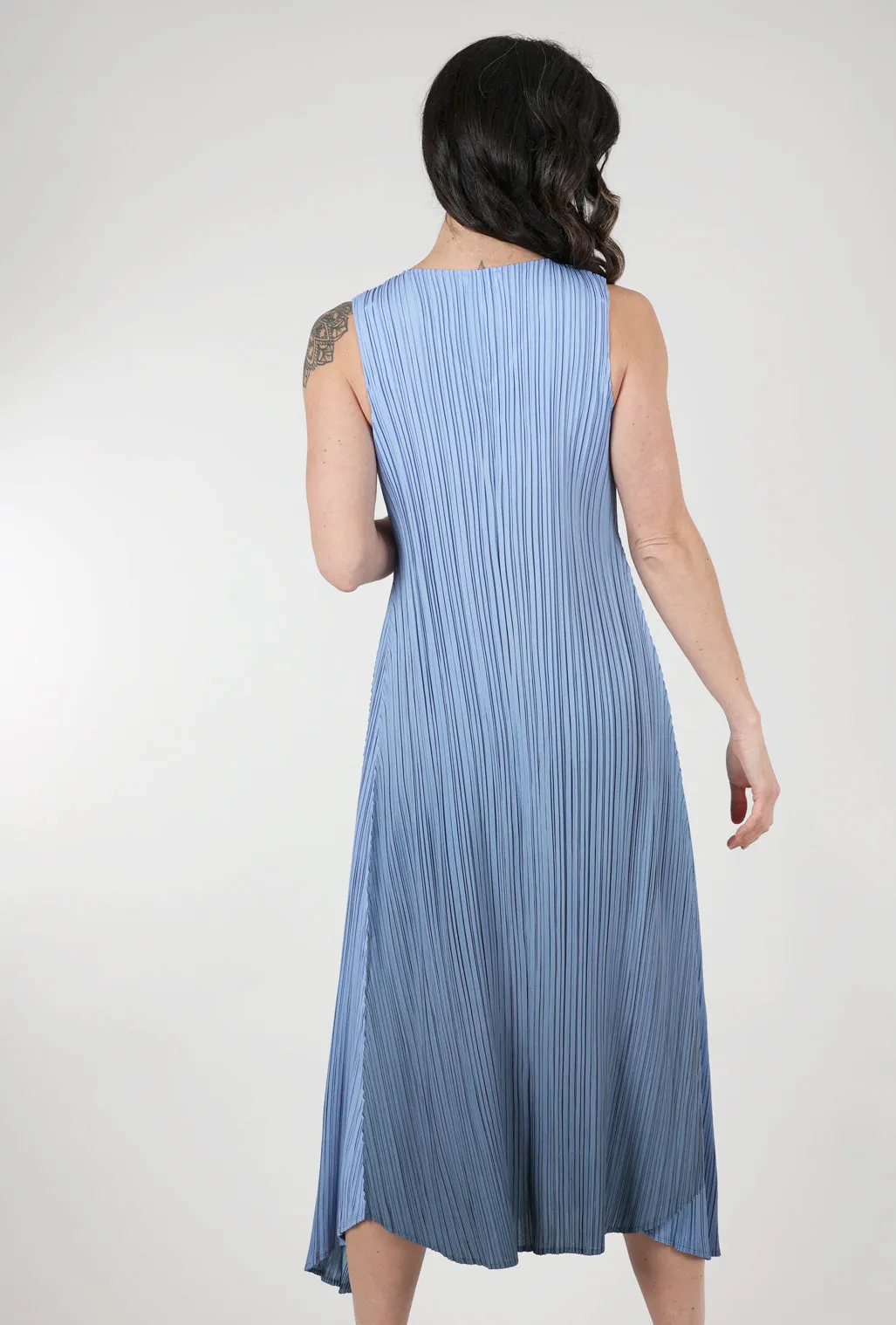 Long Estrella Dress, Indigo